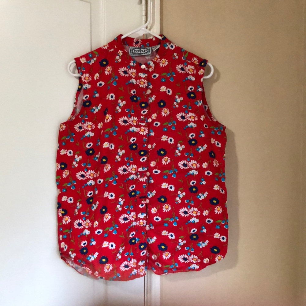 60’s Floral Button Up